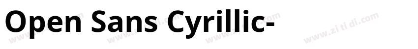 Open Sans Cyrillic字体转换